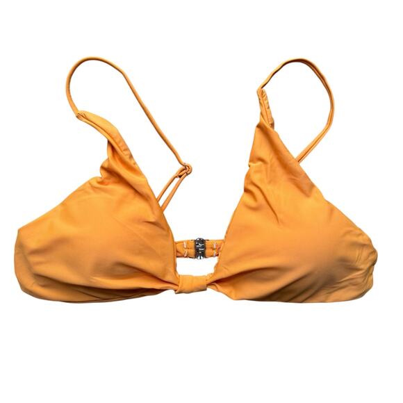 ZAFUL Bikini Set Tie Knot Spaghetti Strap High Cut Orange Swimwear Women's L/8 - Picture 3 of 11